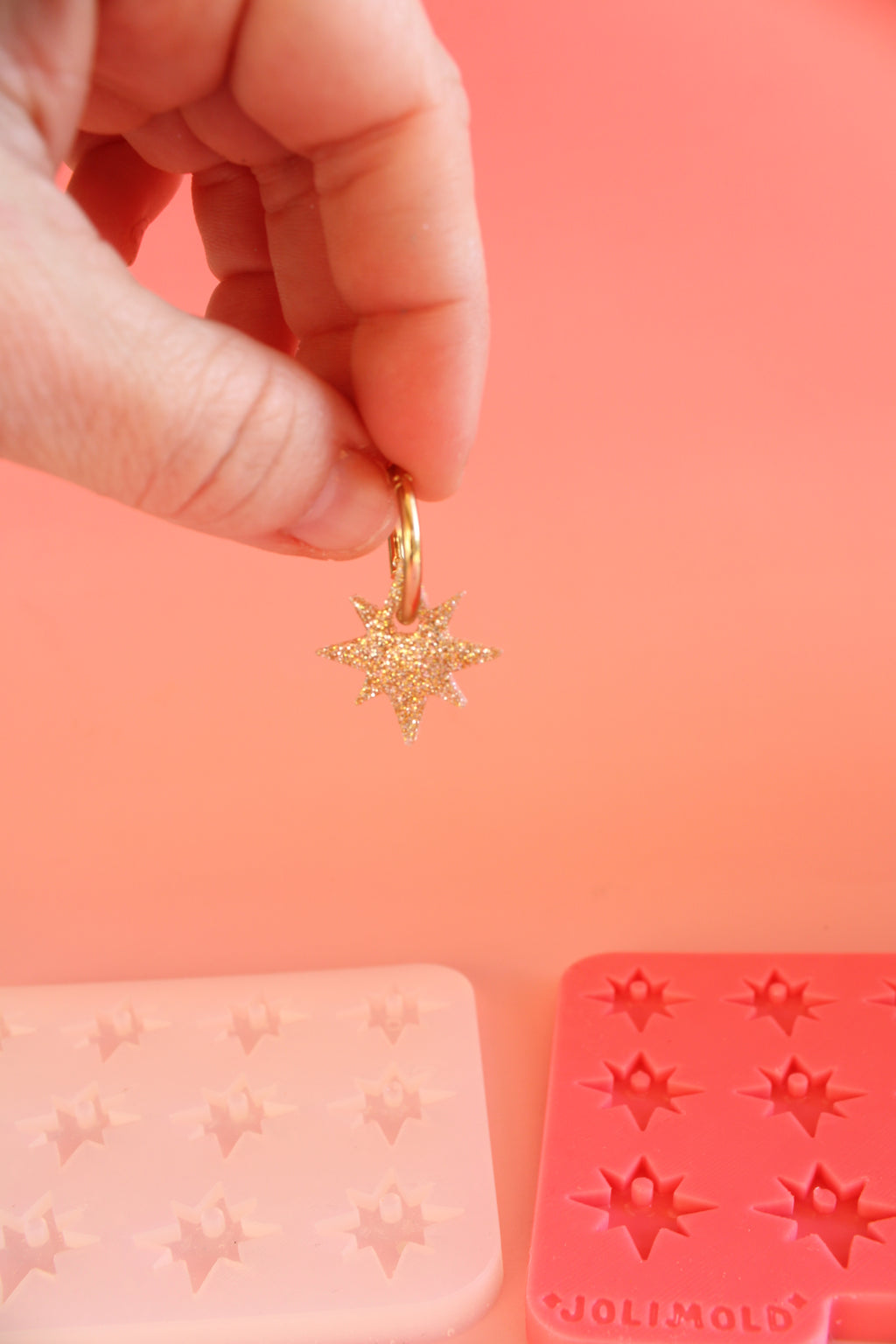 Moule silicone pampille ETOILE POLAIRE - 6 paires