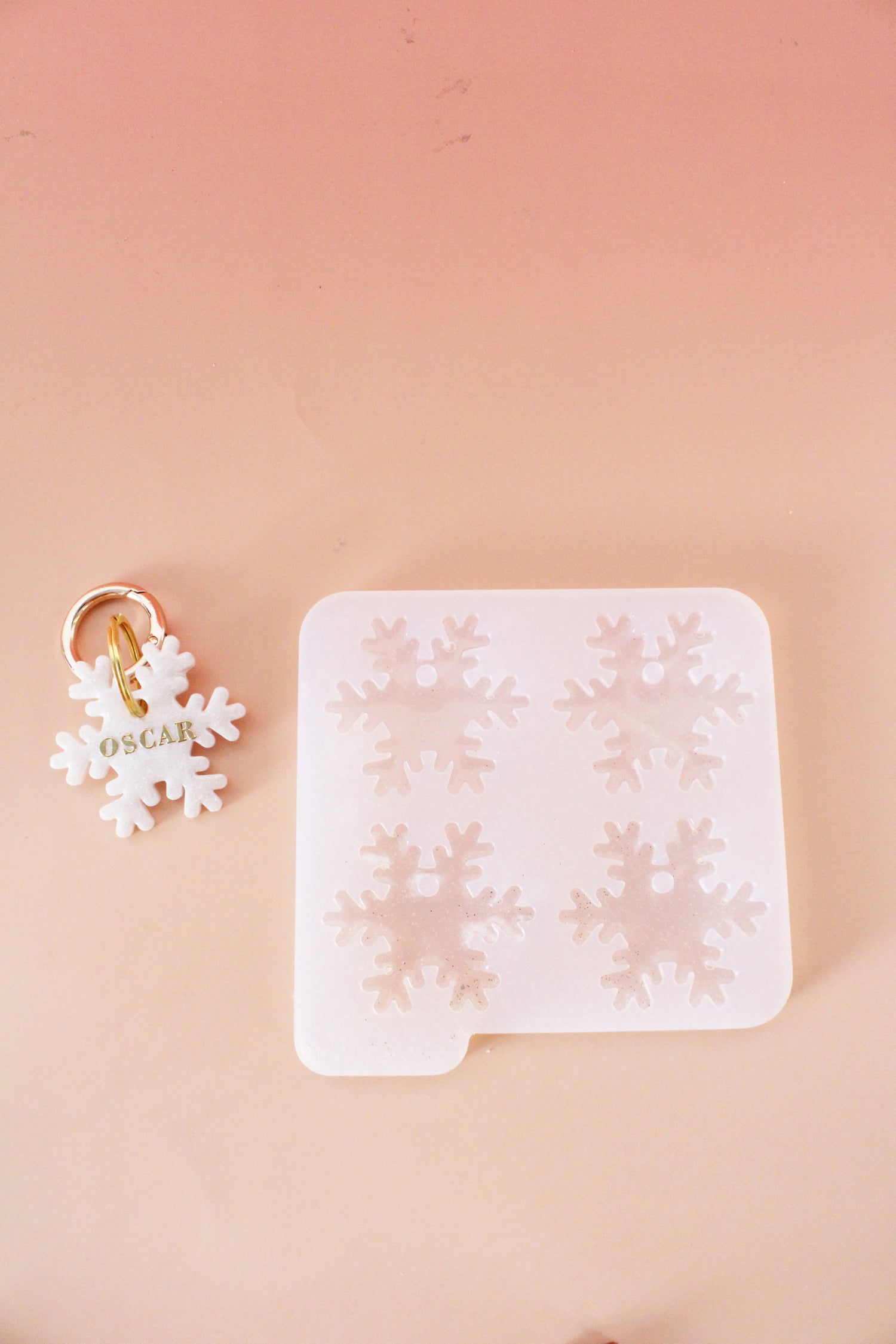 Moule silicone médaille GRAND FLOCON - 4 formes