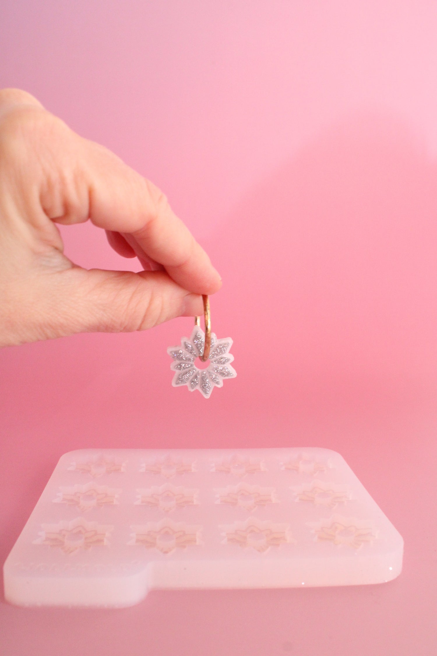 Moule silicone pampille ETOILE GLACÉE - 6 paires