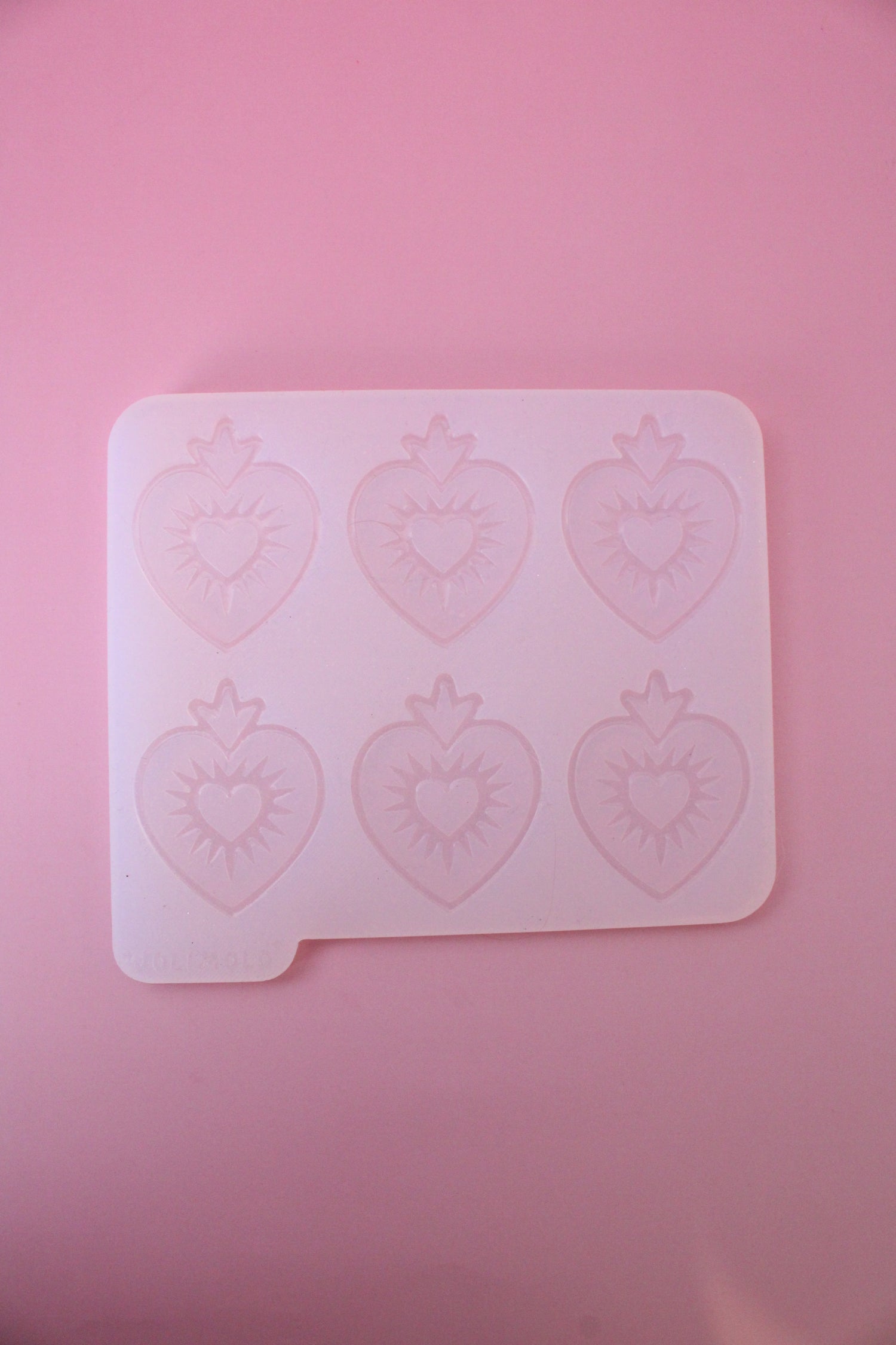 Moule silicone broche COEUR EX VOTO - 6 broches
