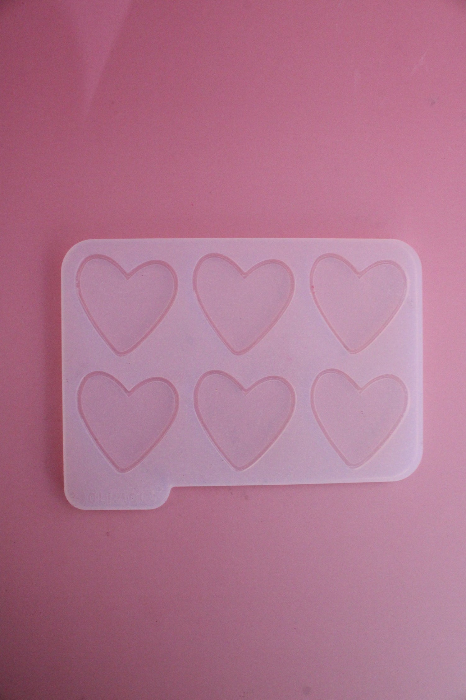 Moule silicone broche COEUR - 6 broches