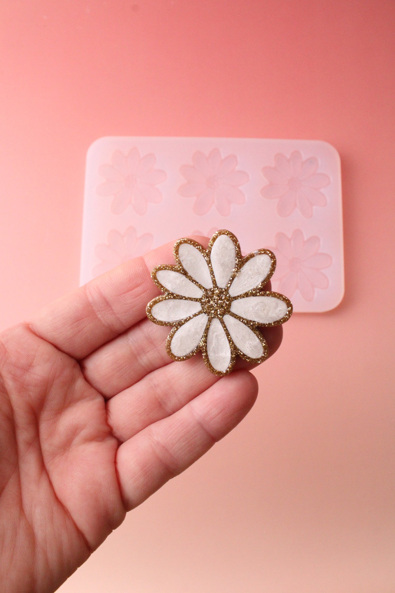 Moule silicone broche MARGUERITE - 6 broches