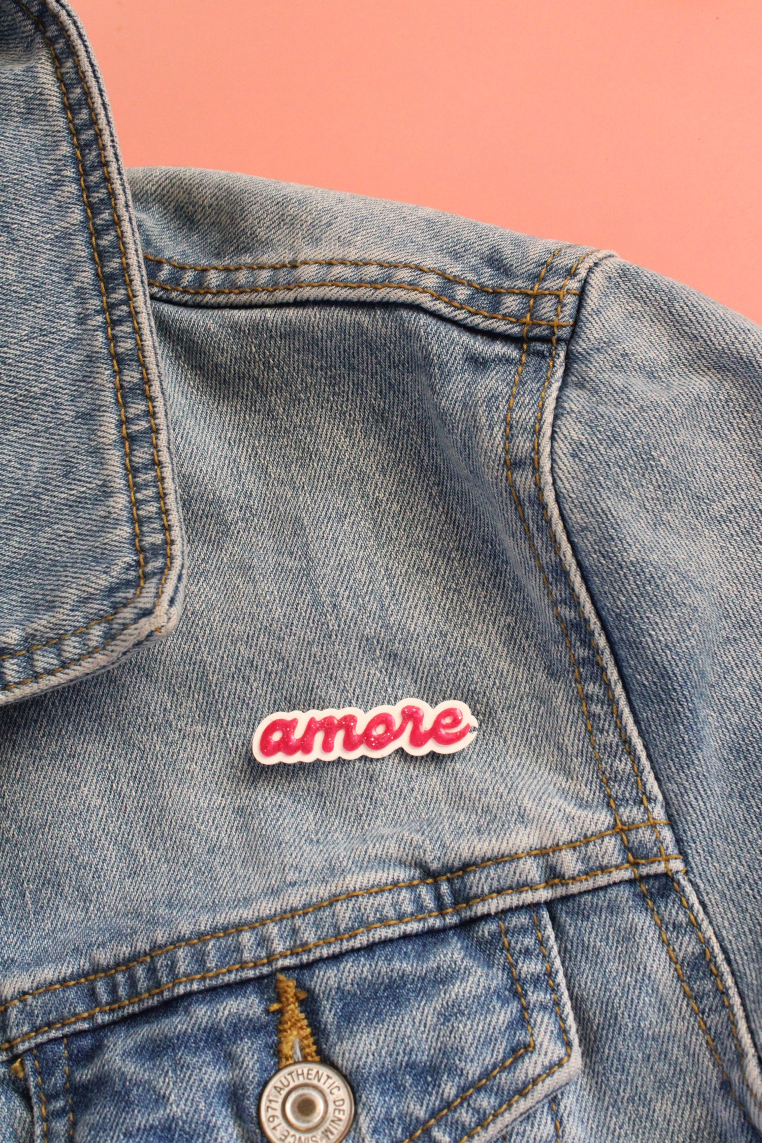 Moule silicone broche AMORE - 6 broches