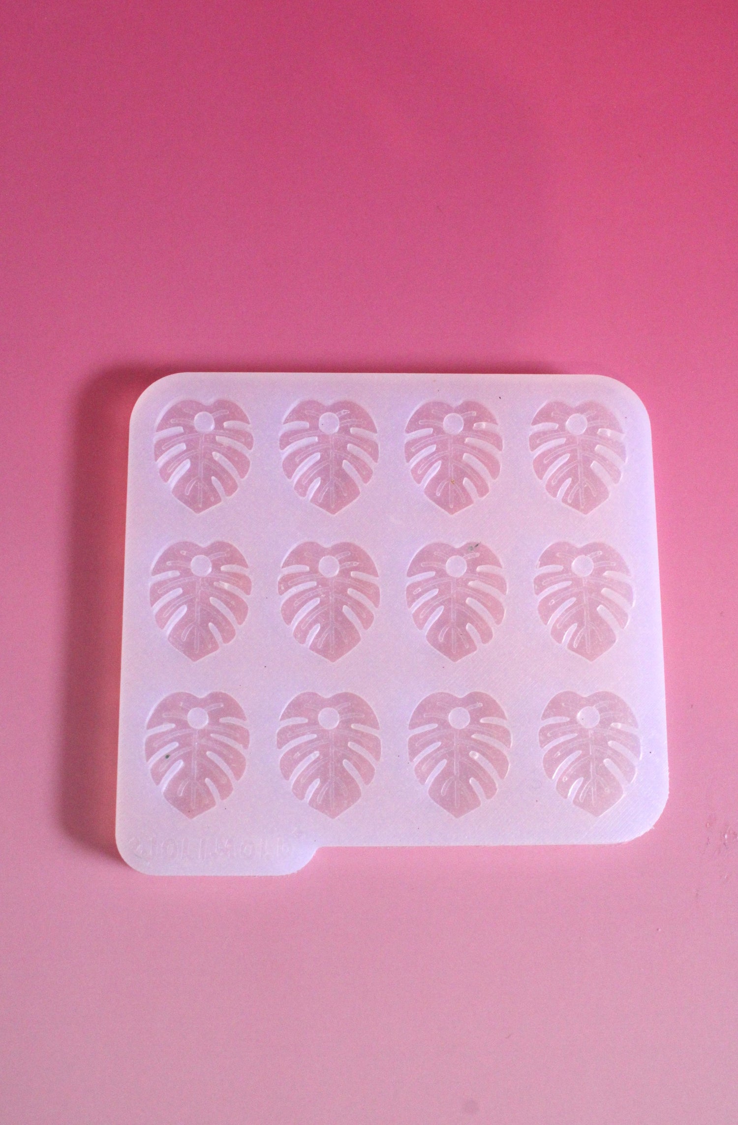 Moule silicone pampille MONSTERA nervures - 6 paires