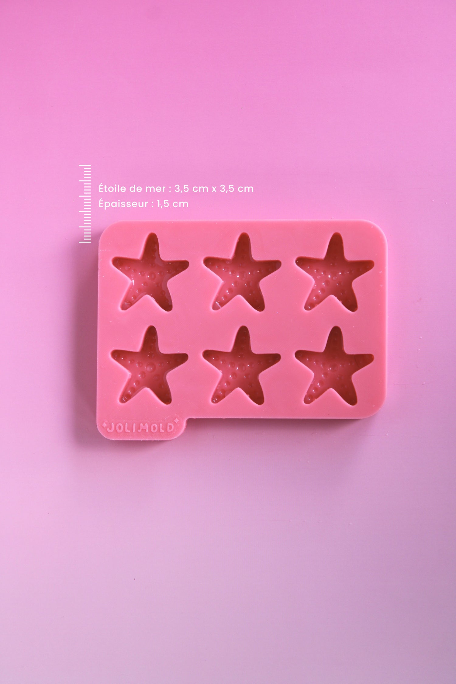 Thick silicone mold STARFISH - 6 shapes