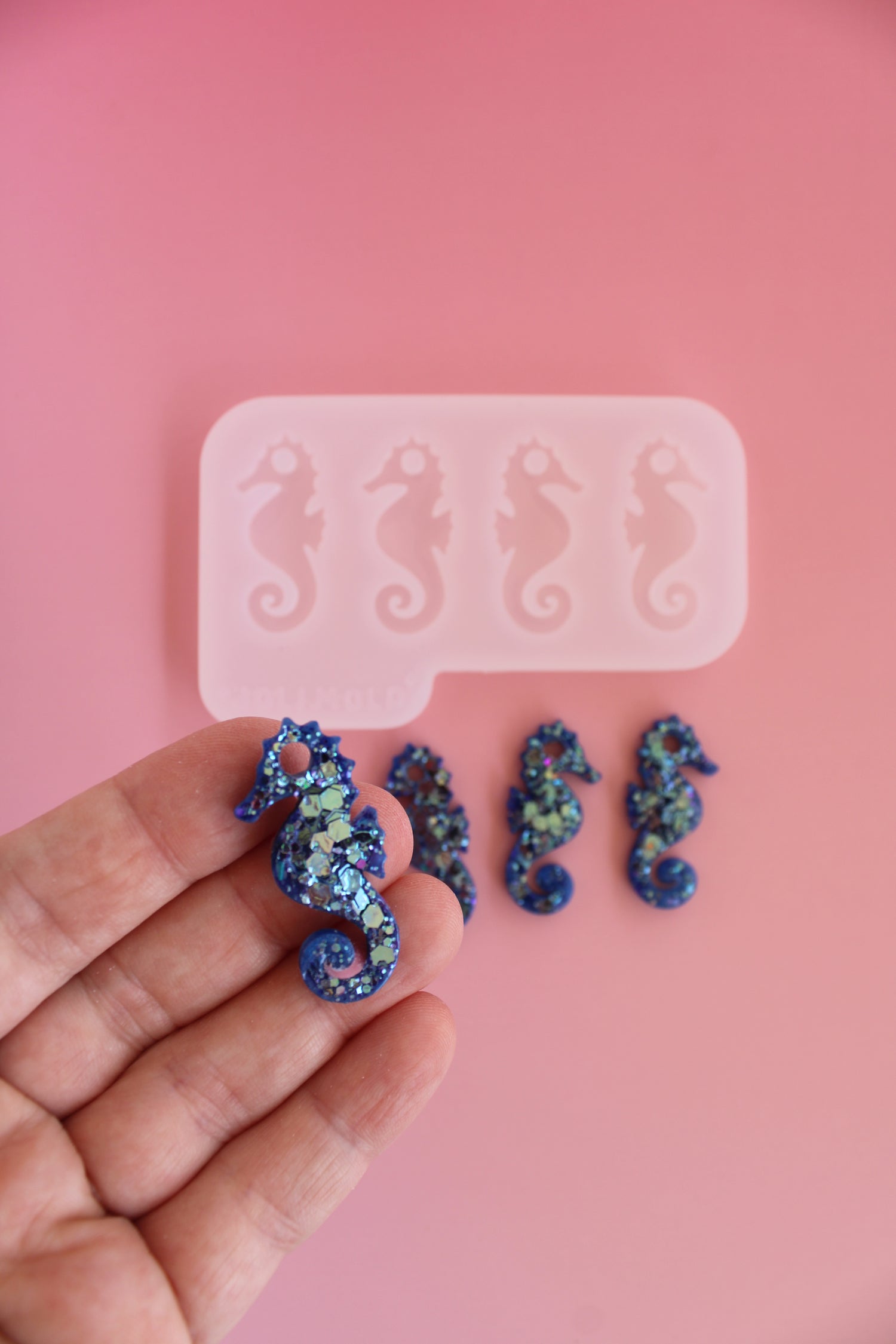 Moule silicone pampille HIPPOCAMPE - 4 formes