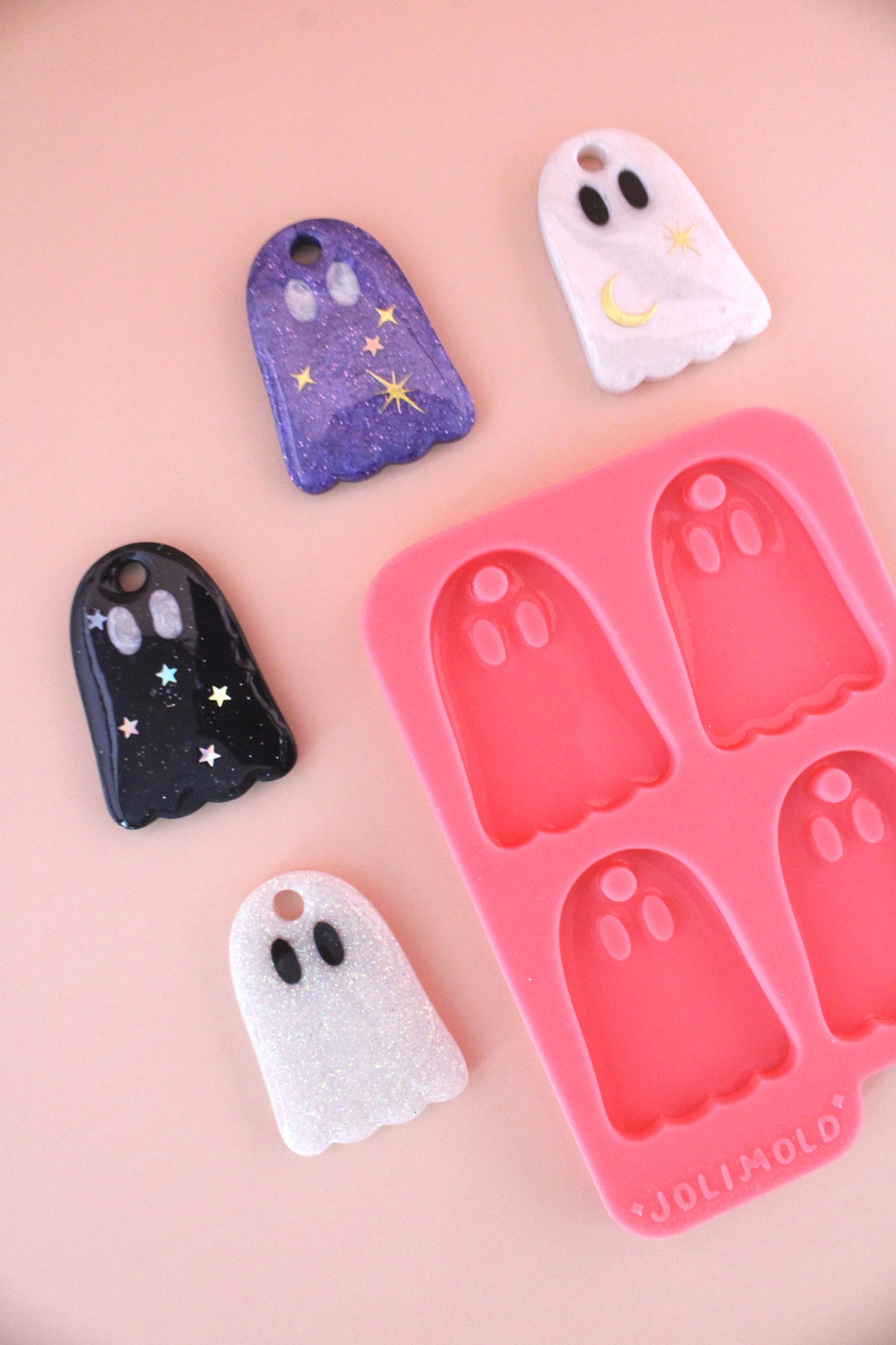 Moule silicone médaille FANTOME - 4 formes