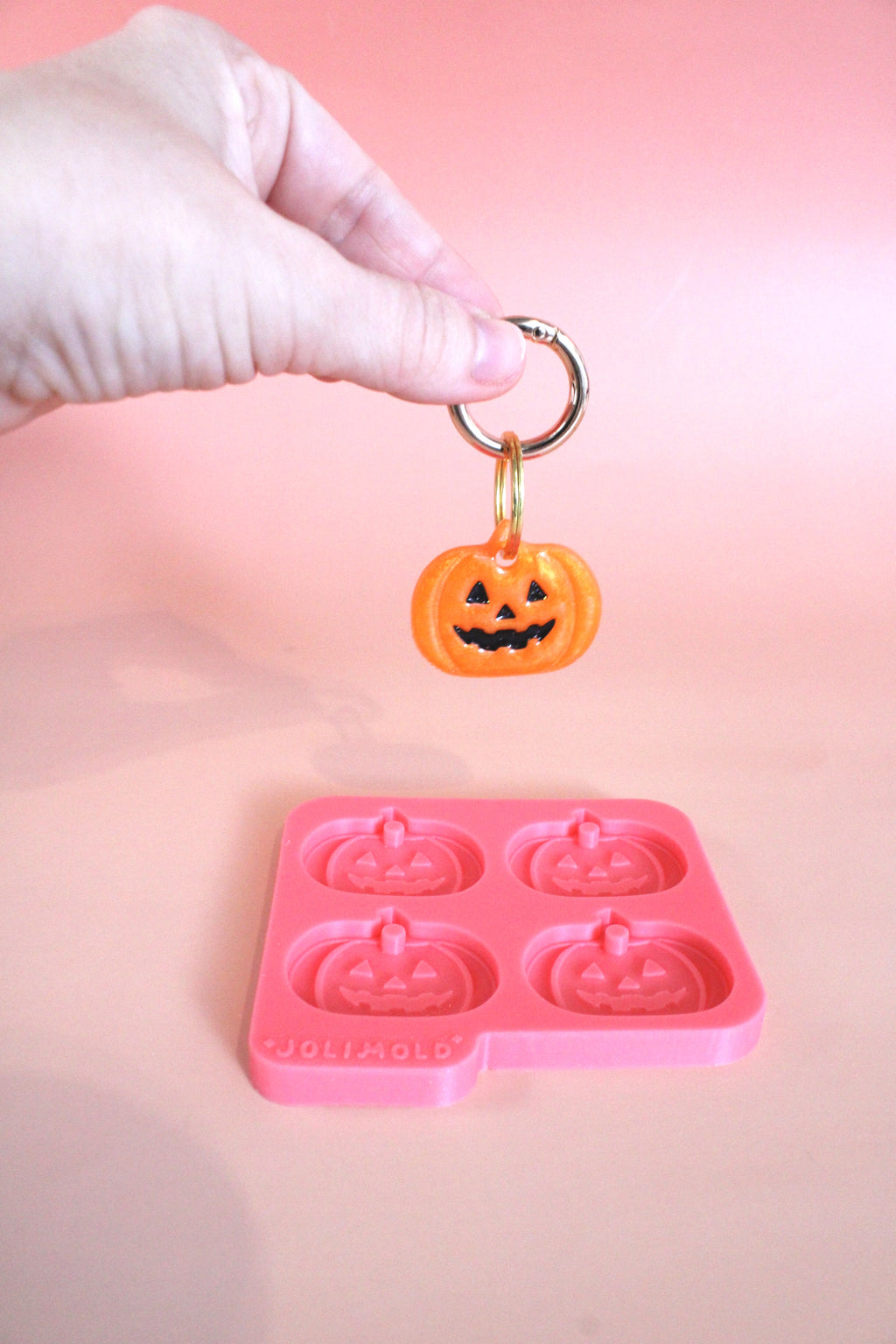 Moule silicone médaille CITROUILLE HALLOWEEN - 4 formes