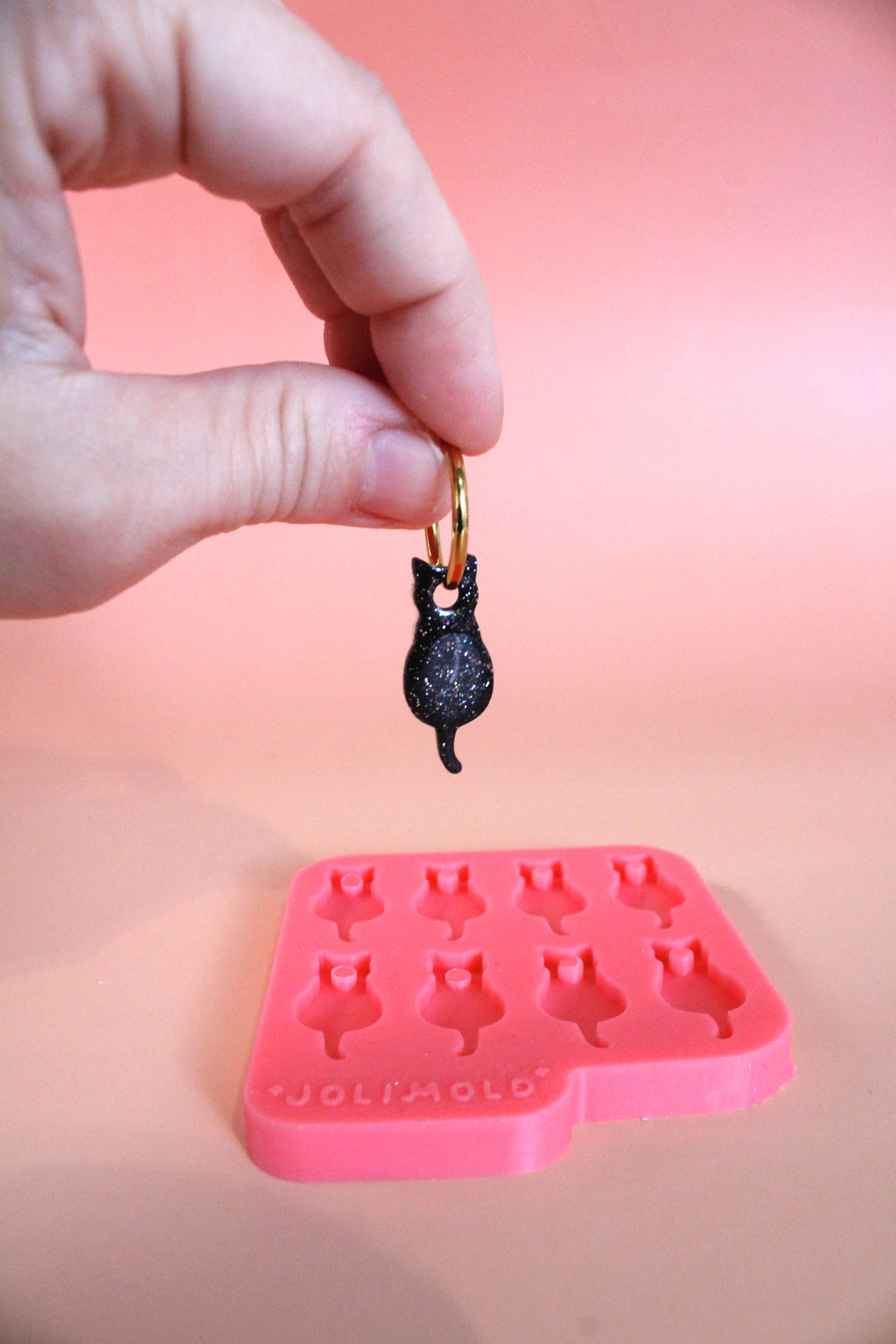 Moule silicone pampille CHAT - 4 paires