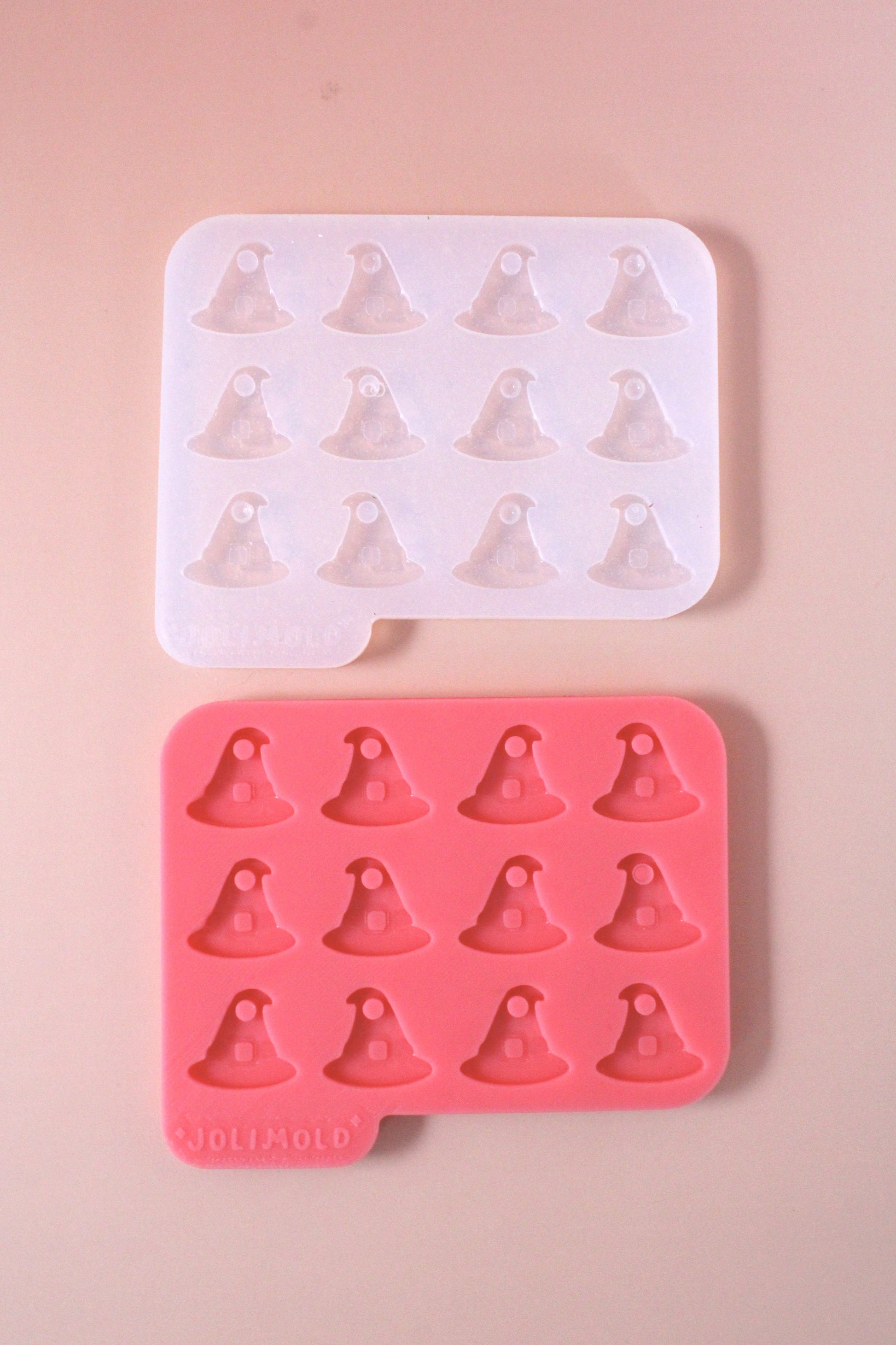 Moule silicone pampille CHAPEAU SORCIERE - 6 paires