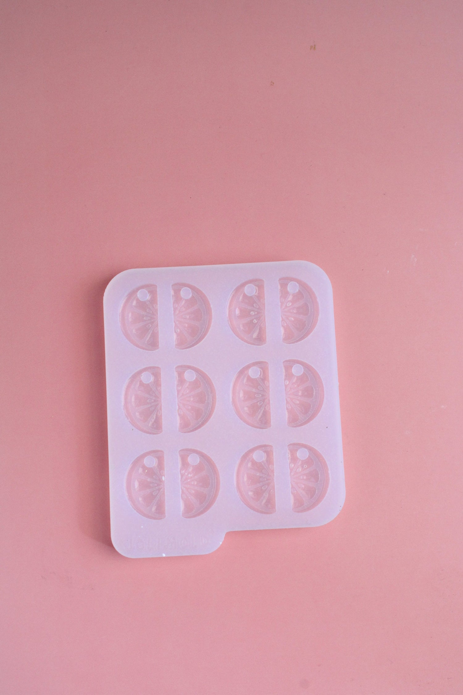 Moule silicone pampille CITRON TRANCHE - 6 paires