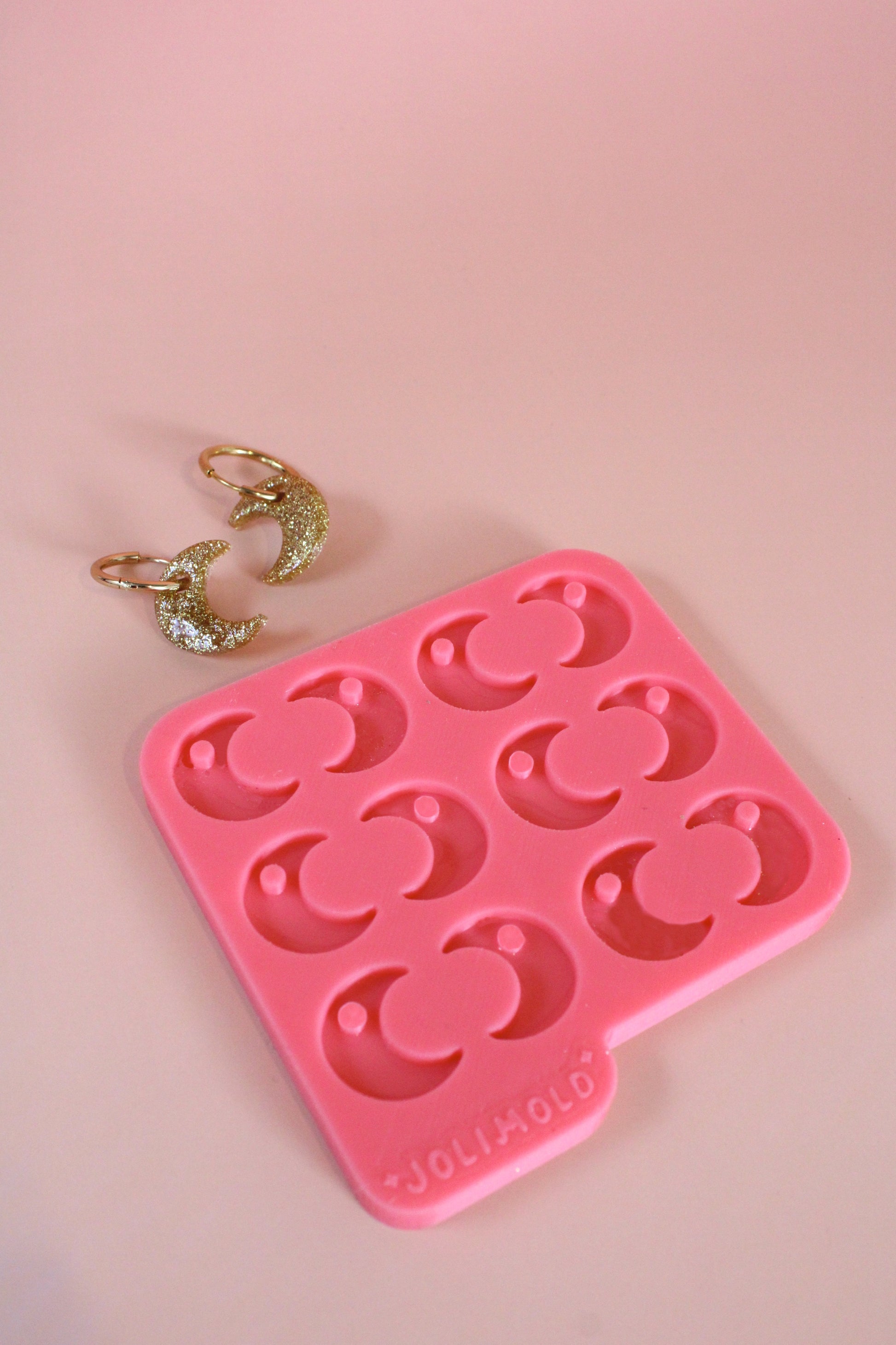 Moule silicone pampille LUNE - 6 paires