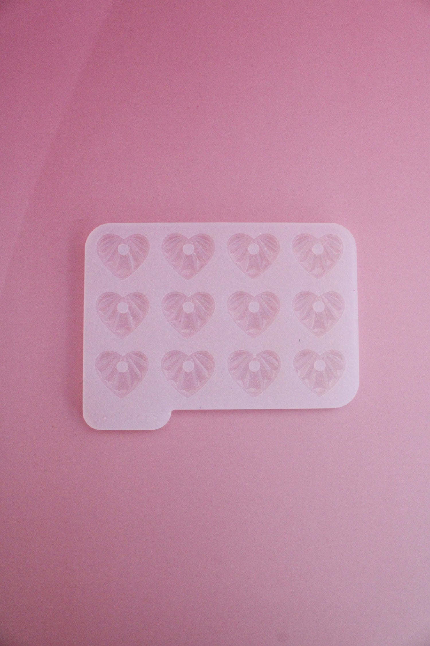 Moule silicone pampille COEUR LUMIERE - 6 paires