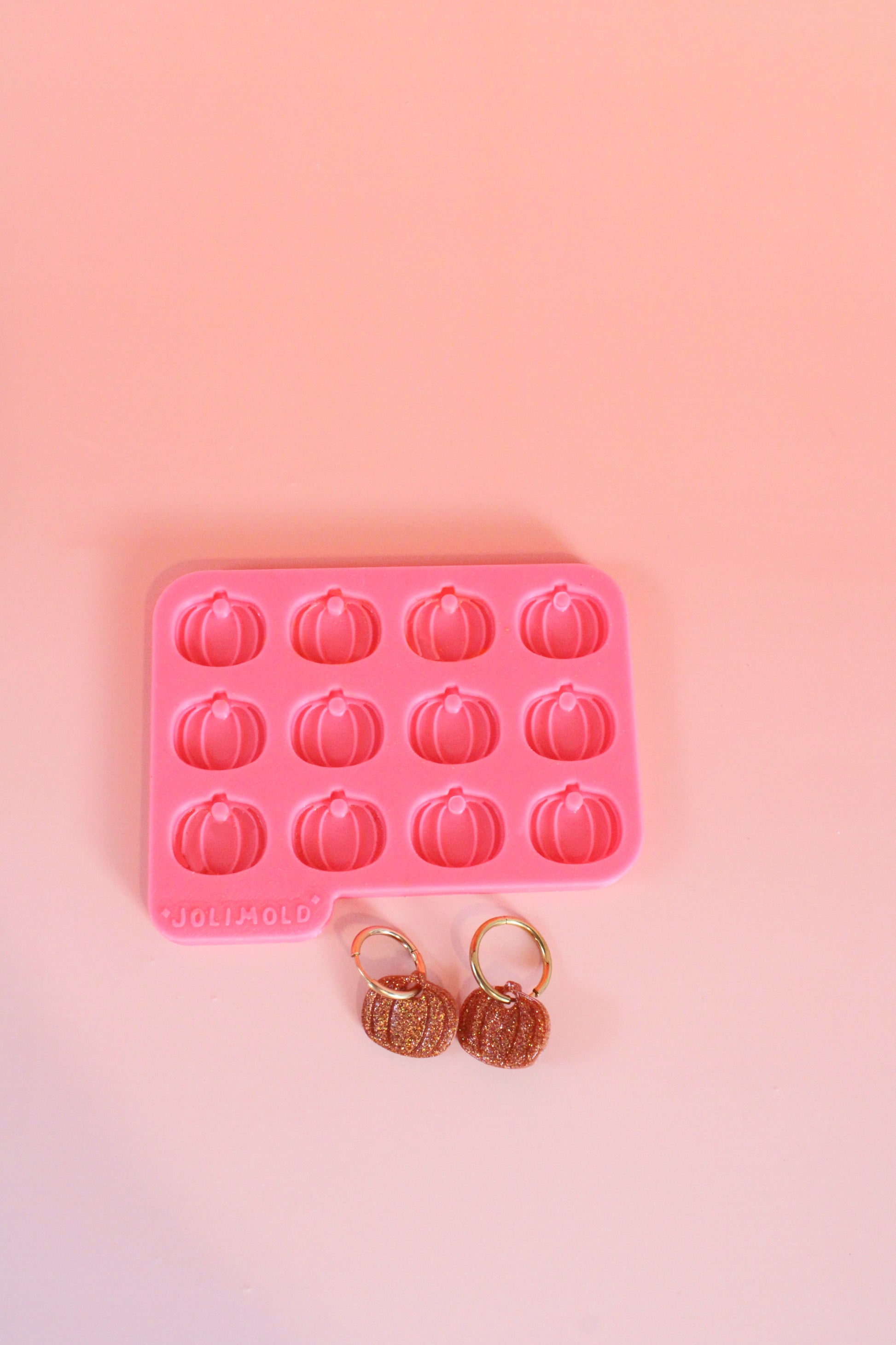 Moule silicone pampille CITROUILLE - 6 paires